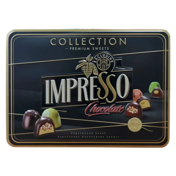 Подарочный набор шоколадных конфет Impresso Premium (Жестяная банка)
