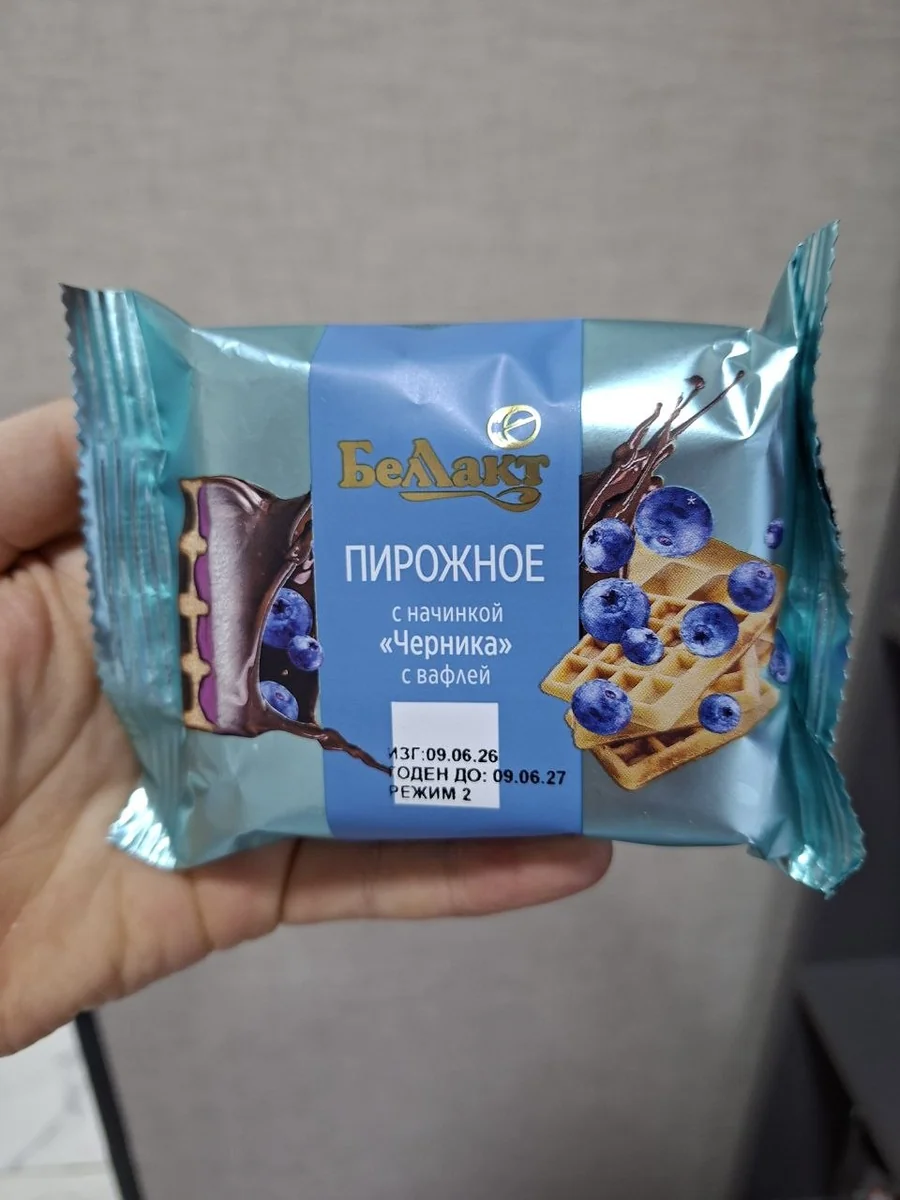 Пирожное с творогом "Черника" 23% 100г/20