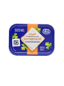 Сыр плавленый "Янтарный" 60% 160г/8